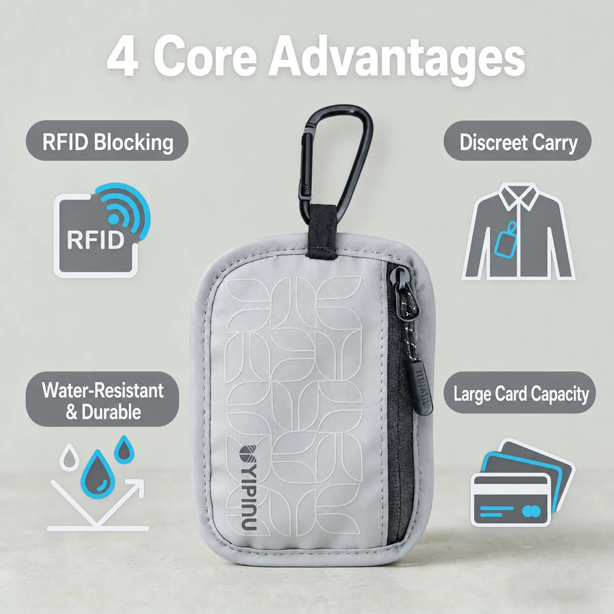 Coin Purse Expandable Rfid Blocking Card Holder Credit Card Wallet Portable Change Purse For Credit Cards Access Cards Spare