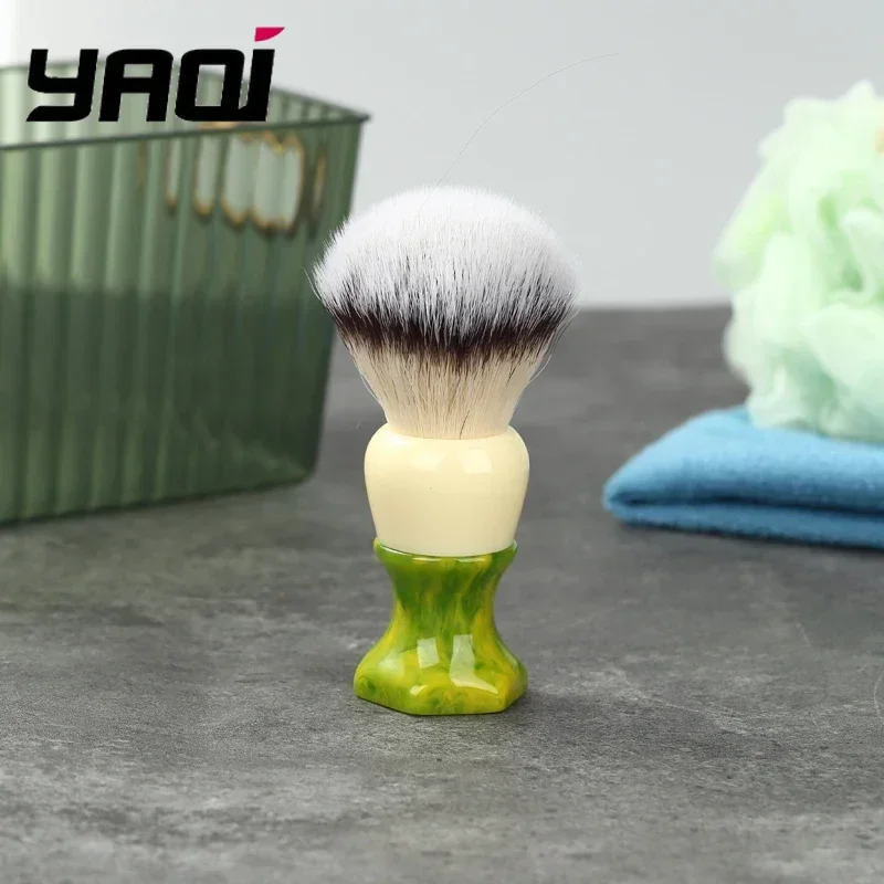 2026 YAQI Professional Ever-hopeful Silver Cat's Whisker Synthetic Hair Mens Wet Shaving Brush
