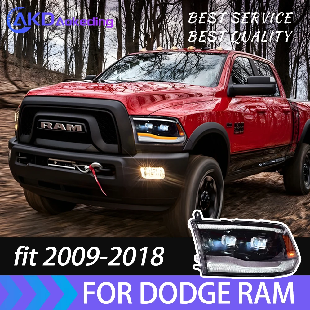 

Headlight For Dodge RAM 1500 2500 LED Headlights 2009-2018 HeadLamp Car Styling DRL Signal Projector Lens Automotive Accessories