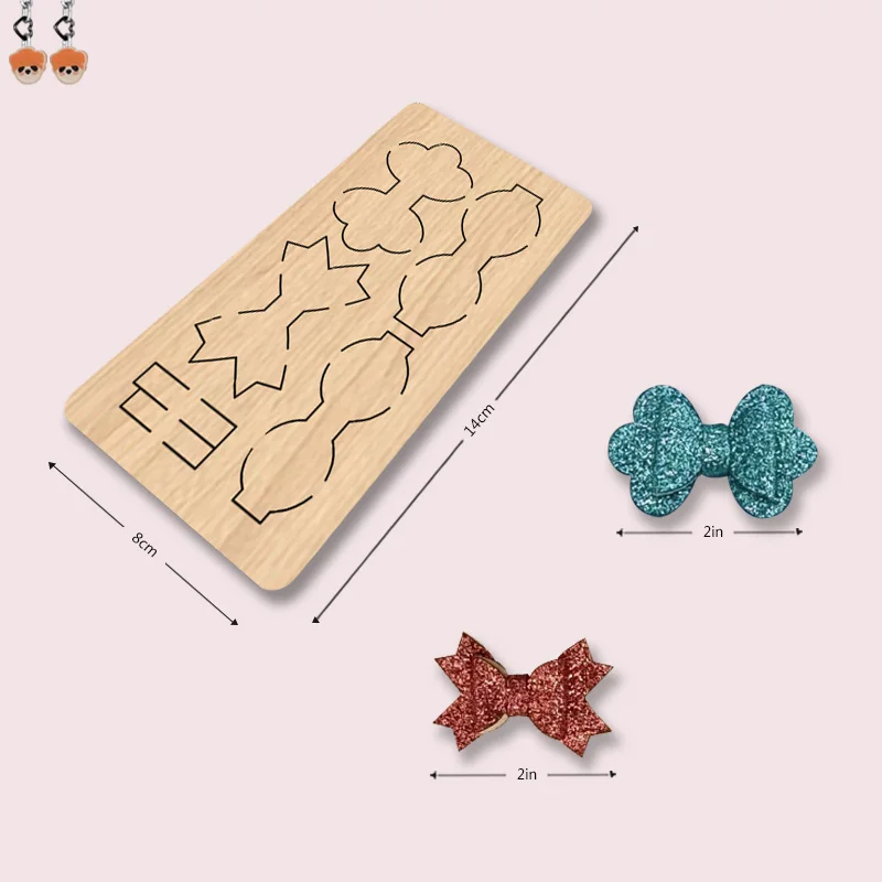 

Two inch, two styles, two layers of charming bow wooden cutting dies suitable for most machines