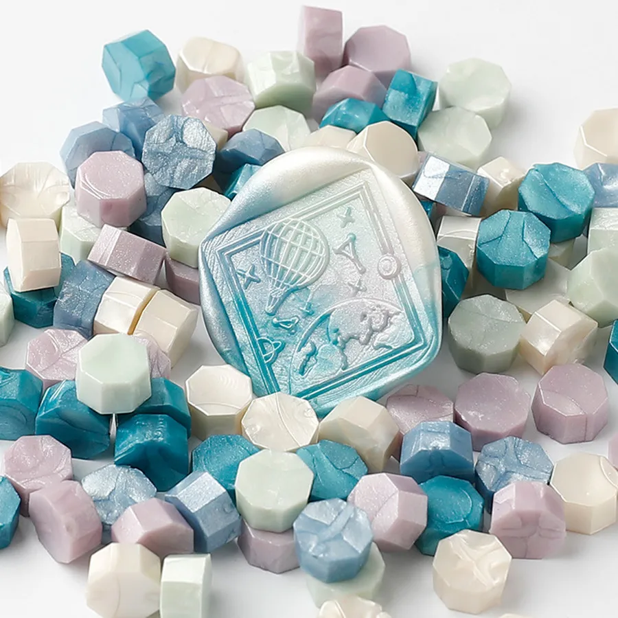 200 stks/zak Octagon Gemengde Kleur Zegellak Kralen Voor Zegel Stempel, Ideaal voor Kaart Envelop, Huwelijksuitnodiging, Cadeaupapier