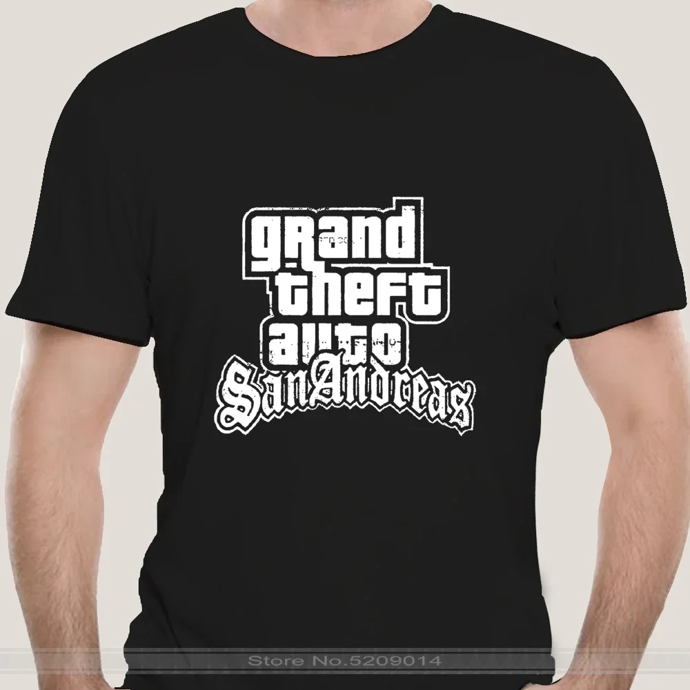 

Модная Мужская хлопковая футболка бренда teeshirt, Мужская футболка, футболка gta san aneas grand theft auto