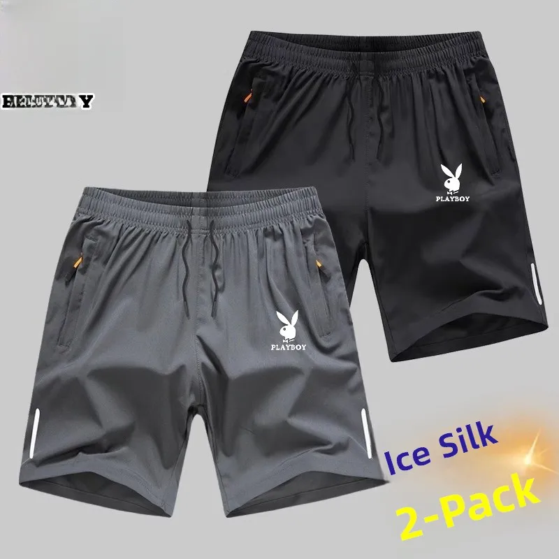 

Summer Casual Ice Silk Qui Dry Sports orts Men's Loose Fit Faionable Youth Active Polyester Spandex Blend