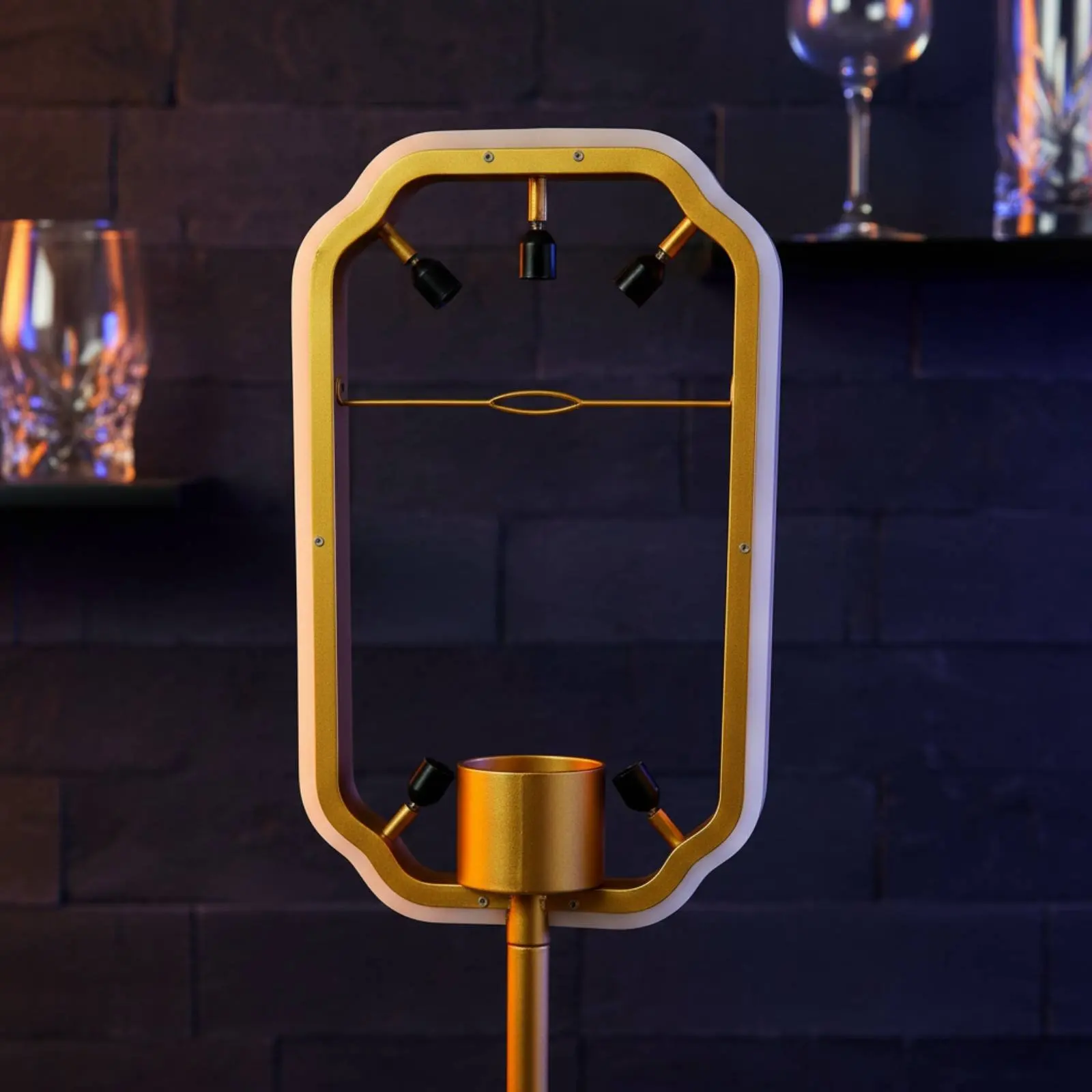 LED Champagne Scepter Eye-Catching LED Bottle Scepter Handheld Bar Prop Stable Base for KTV