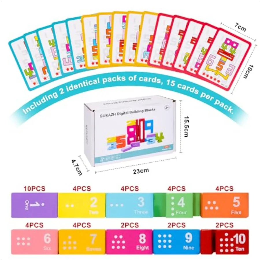 40 SZT. Drewniane Klocki Numeryczne Narzędzia do Nauki Matematyki Cyfrowe Klocki 110 do Układania Klocków Zabawki Konkurs Balansu