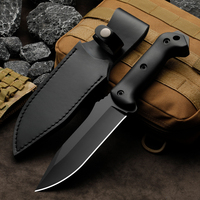 BK-7 Outdoor Fixed Blade Survival Knife 1095 Steel Durable Sheath Tactical Hunting Fishing Rescue Knife for Camping Tools