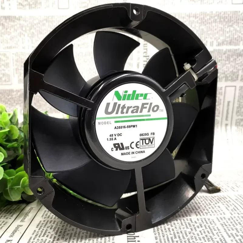 For SANYO NIDEC 150 * 172 * 51MM A35516-59PW1 48V 1.55A metal frame three-wire fan