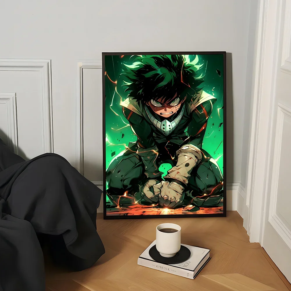 Midoriya Izuku Deku بطلي الأكاديمية الكلاسيكية المشارك ذاتية اللصق الفن ورق مقاوم للماء ملصق مقهى بار غرفة جدار ديكور