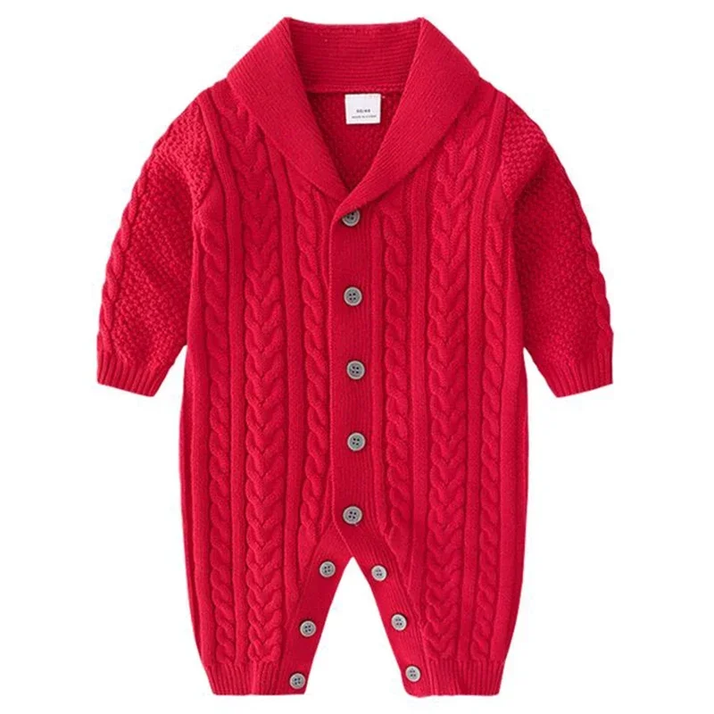 

Baby Rompers Knitting Long Sleeve Infant Boys Girls Jumpsuits Clothes Cotton Autumn Winter Knitted Newborn Toddler Baby Overalls