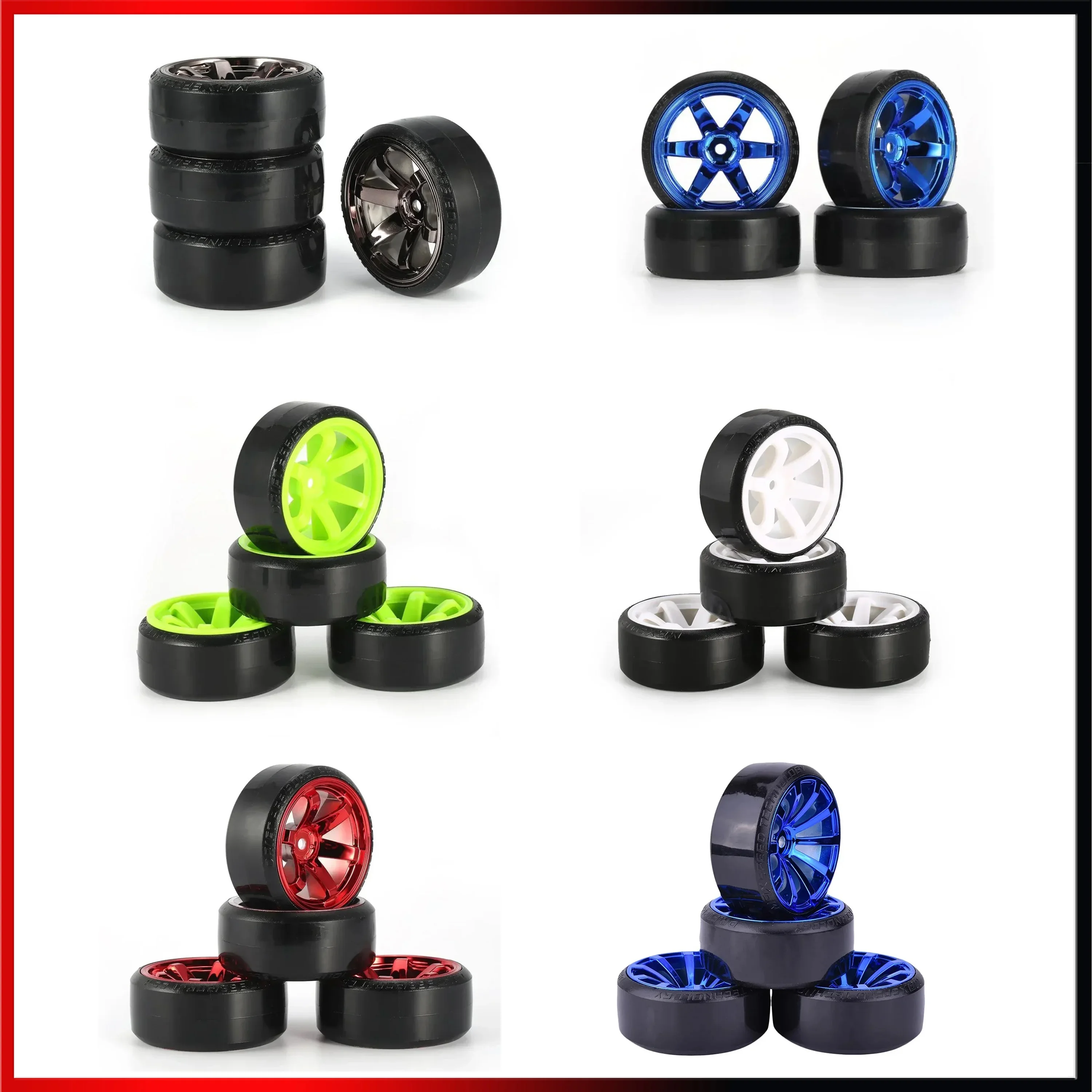 Conjunto de 4 Pneus de Carro R - Rc Drift Car Hard Plastic Tires 1/10 avaliação e preço