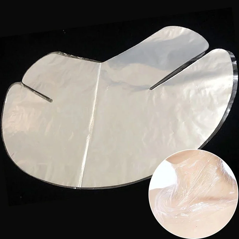 500/100 قطعة فيلم بلاستيكي ناعم للوجه قناع منظف كامل ملصقات الرقبة ورقة صالون تجميل خاص أقنعة البولي ايثيلين التفاف أداة العناية ببشرة الوجه