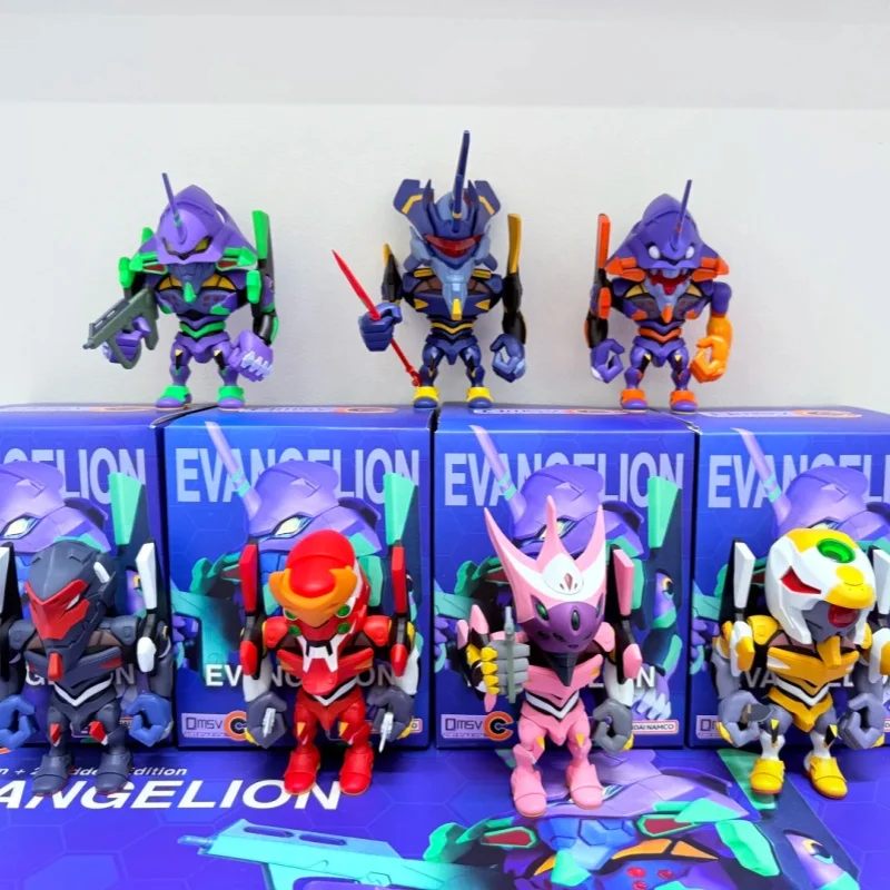 

New Genuine Bandai Qmsv-C Neon Genesis Evangelion Eva Blind Box Unit-Number Action Figures Model Ornament Kids Birthday Gifts