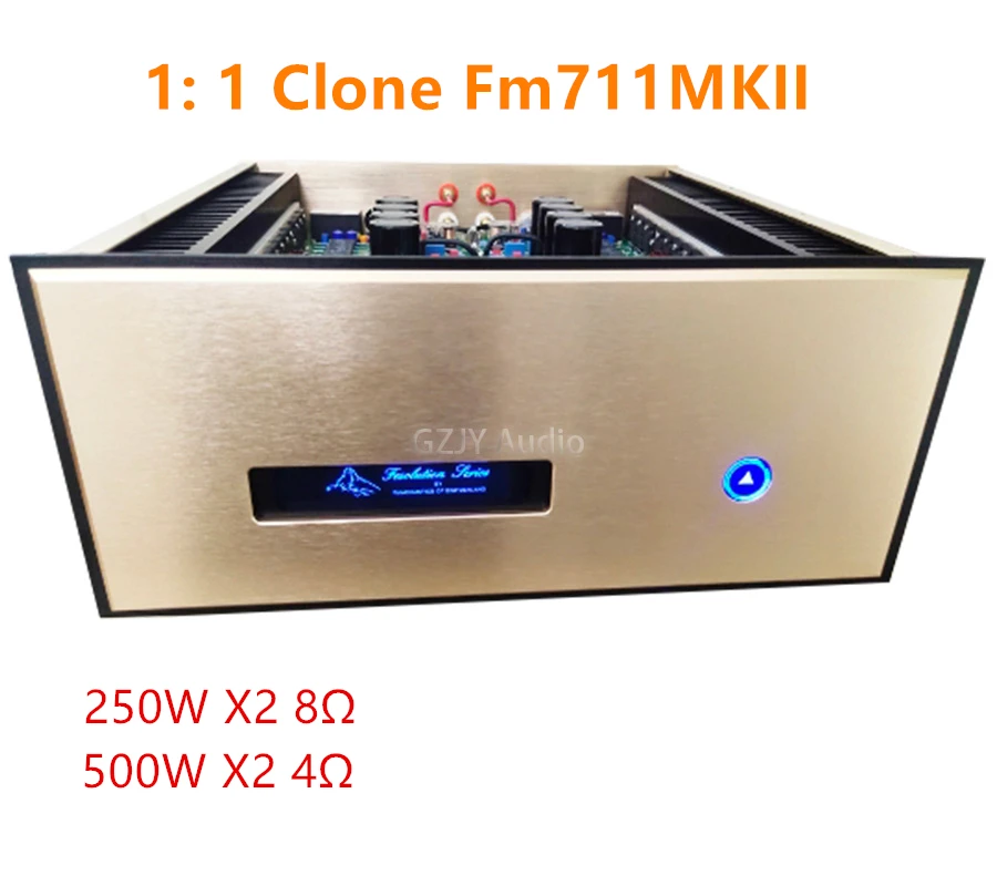 1:1 Copy FM711MKII Balanced ClassA HIFI Audio Amplifier,  Class AB Pure Post Amplifier,250Wx2 8Ω/500Wx2/4Ω,Using 19210 Module