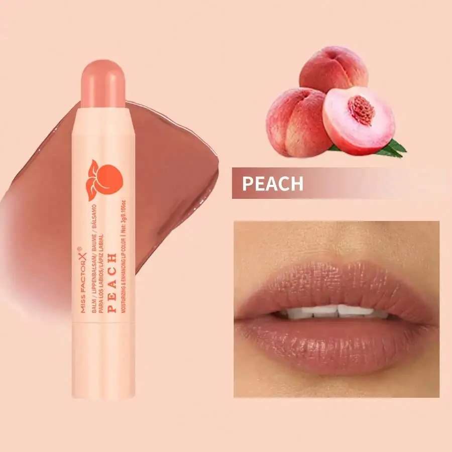 

Moisturizing Peach Lip Balm Stick, Shiny Glossy Finish, Soft Hydrating Lip Color For Women