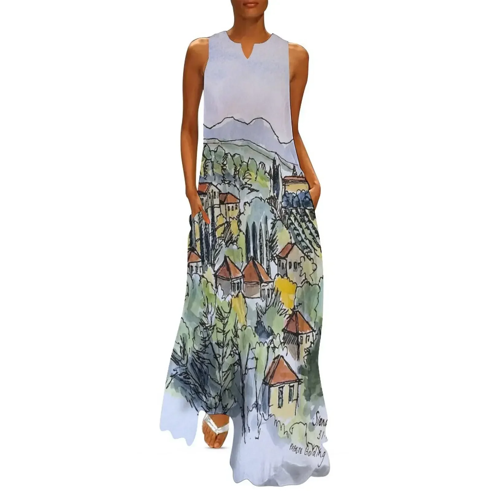 

Siena, Italy atop the wall. Long Dress Bridesmaid dress woman dress dresses Casual dresses