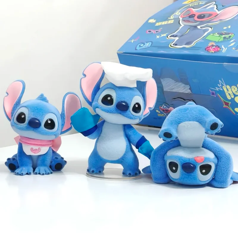 Caja ciega Original en Stock de la serie Hello Stitch, figuras Kawaii, adorno de caja misteriosa, regalo de cumpleaños para niñas y niños