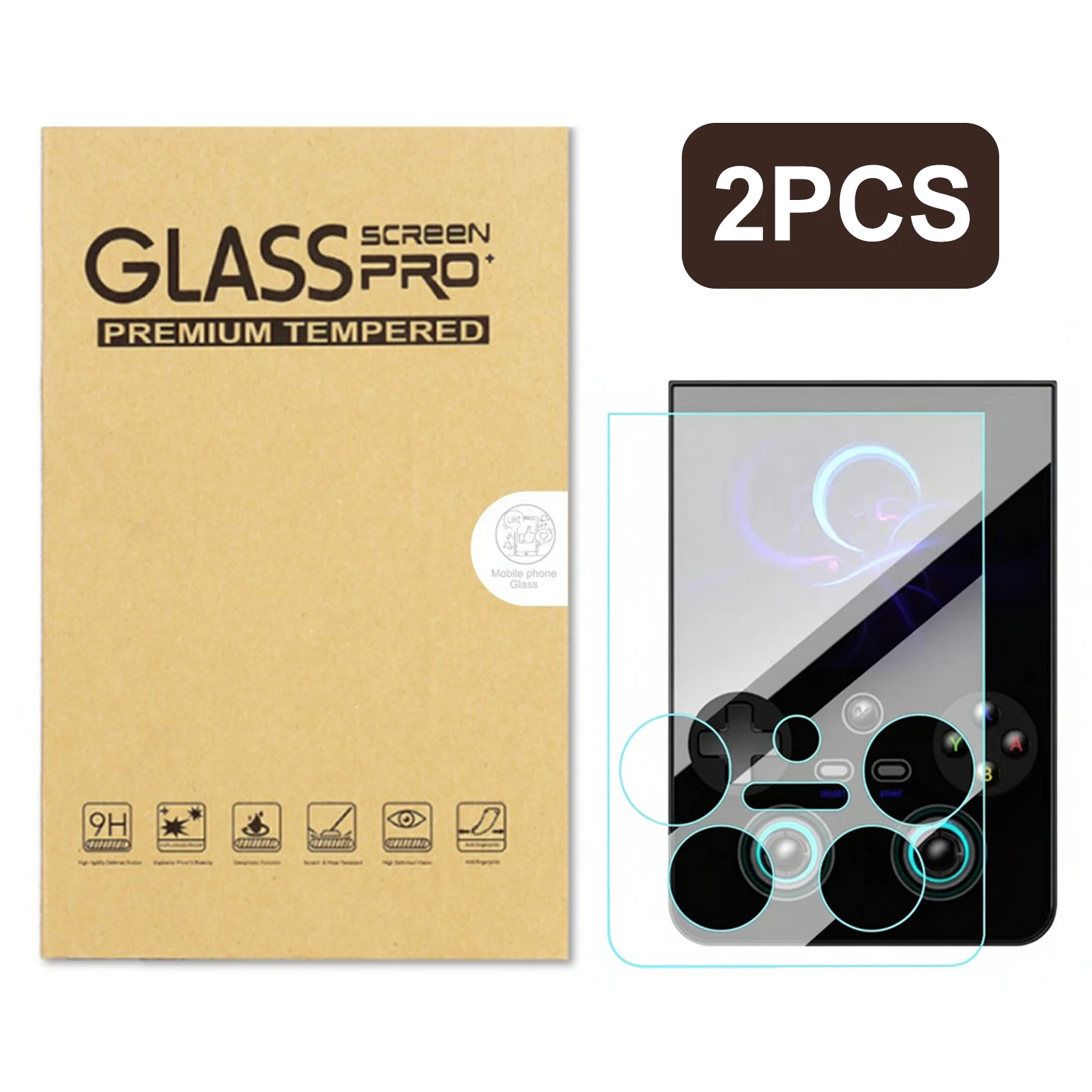 2 Pack Flexible Screen Guard for RG477V Handheld Game Console HD Clear Protective Film Anti-Fingerprint Case Friendly