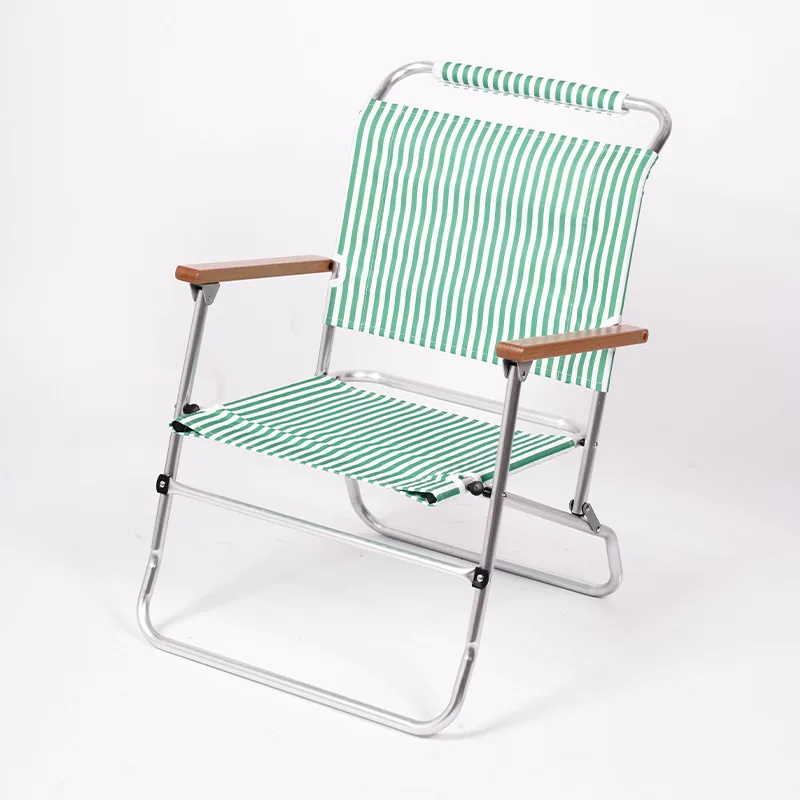 Ultraleichter tragbarer Klappstuhl aus Aluminiumlegierung für Outdoor-Camping, Angeln, gestreift, Strand, Freizeit