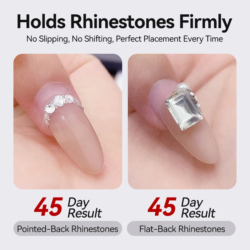 UR SUGAR 15 ml, kein Abwischen, Strass-Gel für Nägel, Superkleber, kein Abwischen, Nagel-Edelsteinkleber für Nagelkristalle, Perlen, Diamanten, Aufkleber, 3D