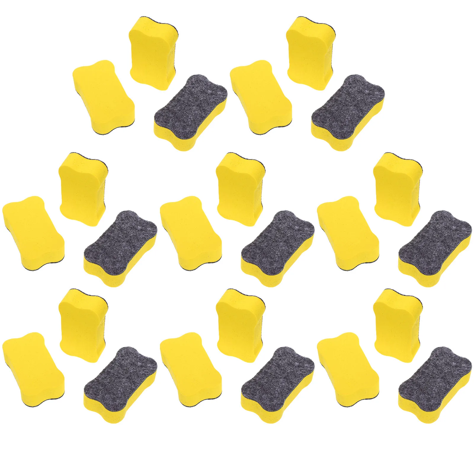 

24Pcs Dry Erase Erasers Lightweight Whiteboard Erasers Bone-Shaped Eva Felt Cloth School Home Office Cleaning Supplies