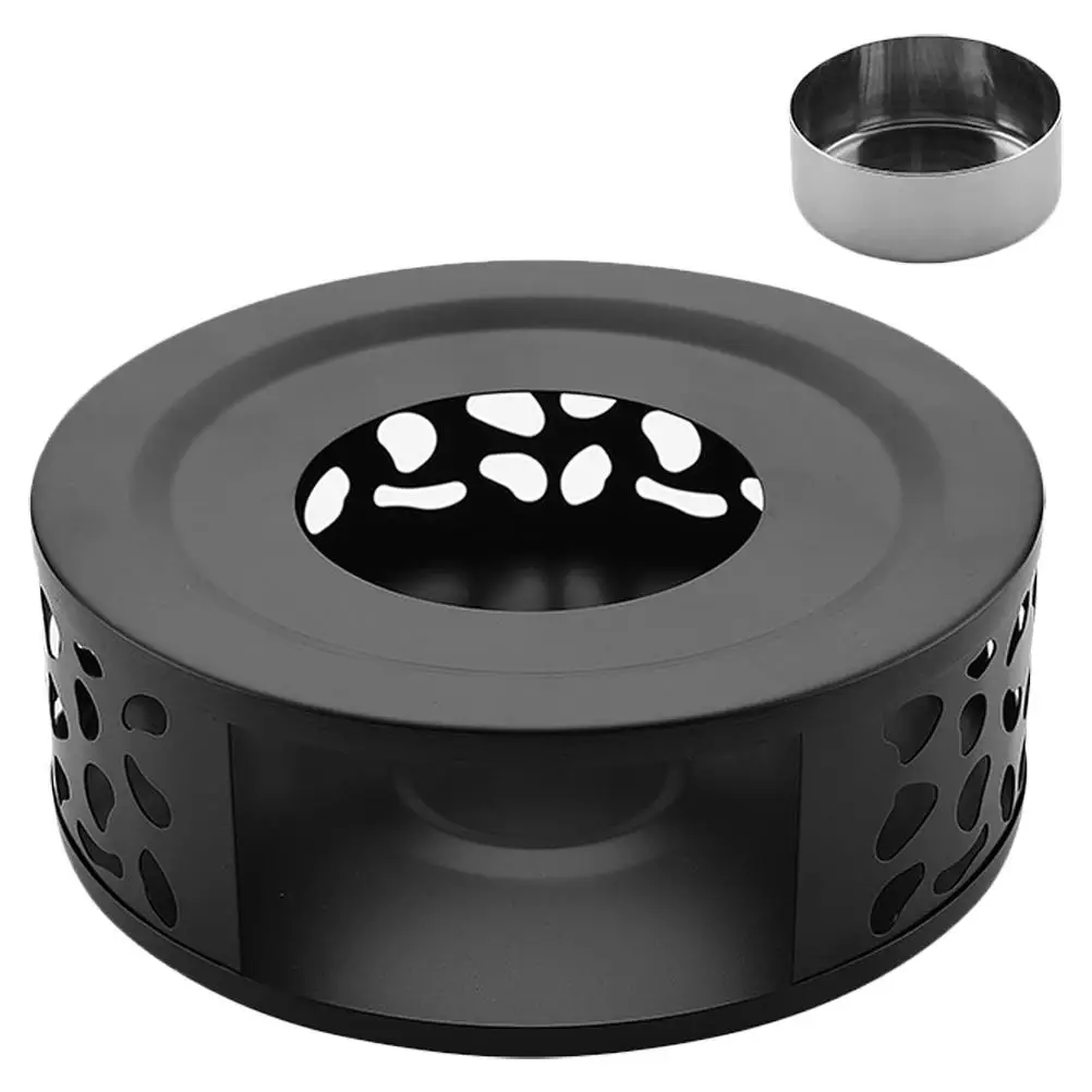 

Teapot Warmer Milk Warmer Stainless Steel Hollow Design Coffee Pots Base Stand for Household Glass Teapot Tea Stove