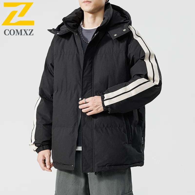 Parkas Men's 2025 New Winter Travel Thickened Warm Versatile Jacket Outdoor Snow Camping Windproof Cold Proof Padding Coat