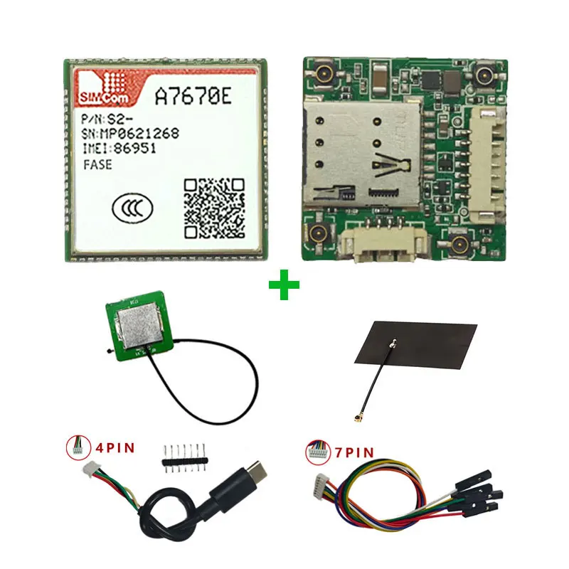 Placa central SIMcom A7670E-FASE A7670E-LASE CAT1, compatible con datos + voz + GNSS (opcional)