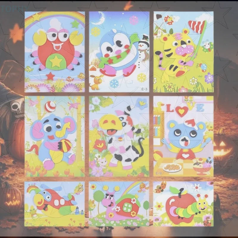 

10/20pcs DIY Kid's Puzzle; Cartoon Animal 3D EVA Foam Stickers; Exciting Children's Gift