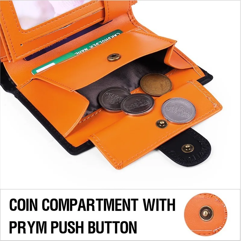 Europe and America Wind Color Matching Coin Purse Wallet Men Short RFID Anti-theft Brush Real Wallets billetera para hombres