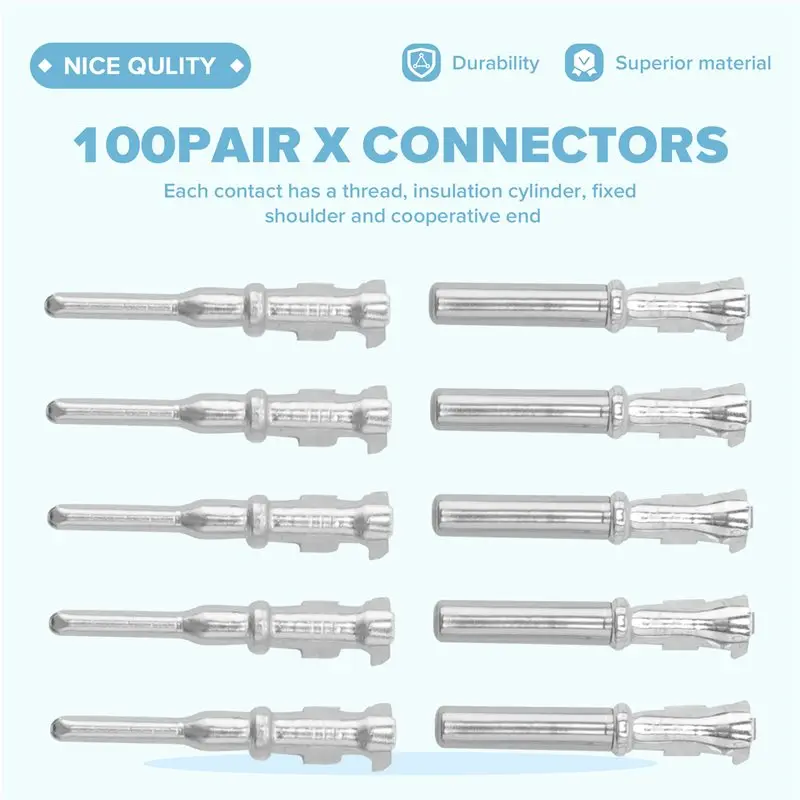 AS60-1Set DT Connector Terminal Kit Size 16 1062-16-0122 Open Barrel Style Contact Metal
