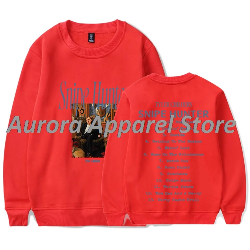 تايلر تشايلدرز قناص هنتر Tracklist Crewneck بلوزات تأثيري النساء الرجال أزياء طويلة الأكمام المحملة