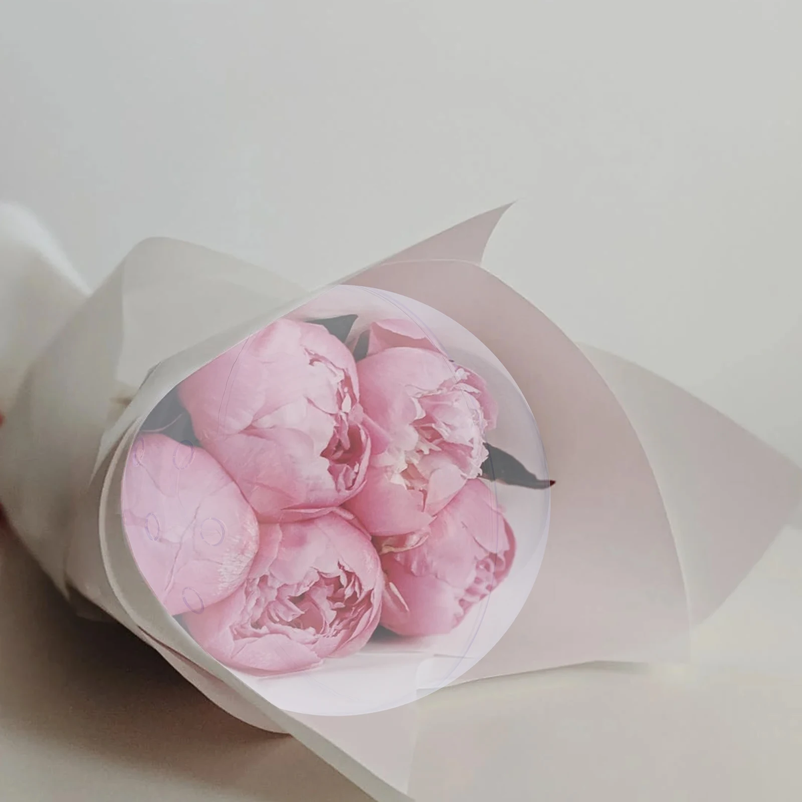 

Bouquet Wrapping Balls Clear Acrylic White Transparent Flower Packing Decorative Paper Accessories Ball Tool Presentation Gift