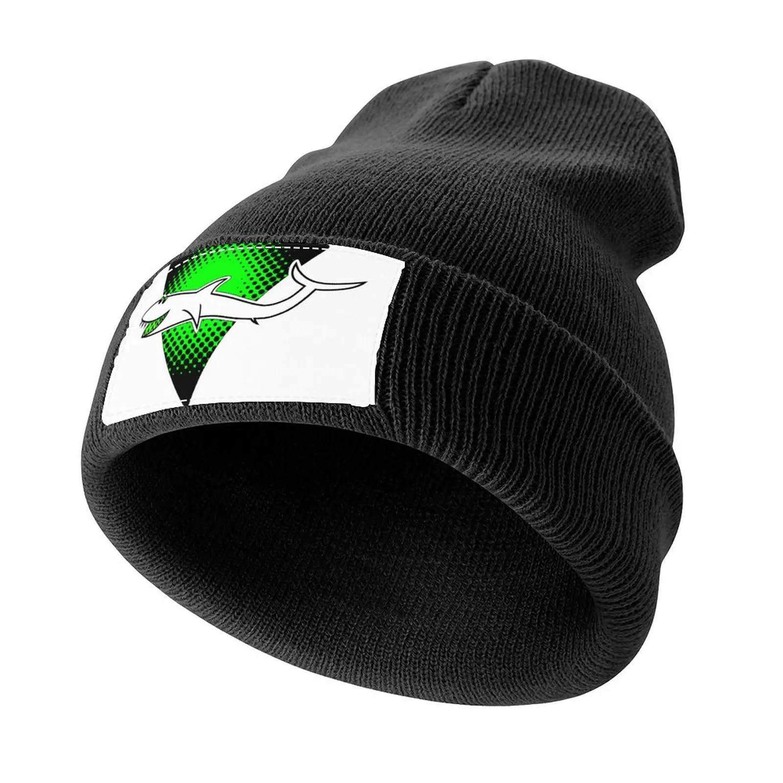 

Retro Shark Logo - green Knitted Cap Ball Cap Anime Sports Cap Golf Women Men's