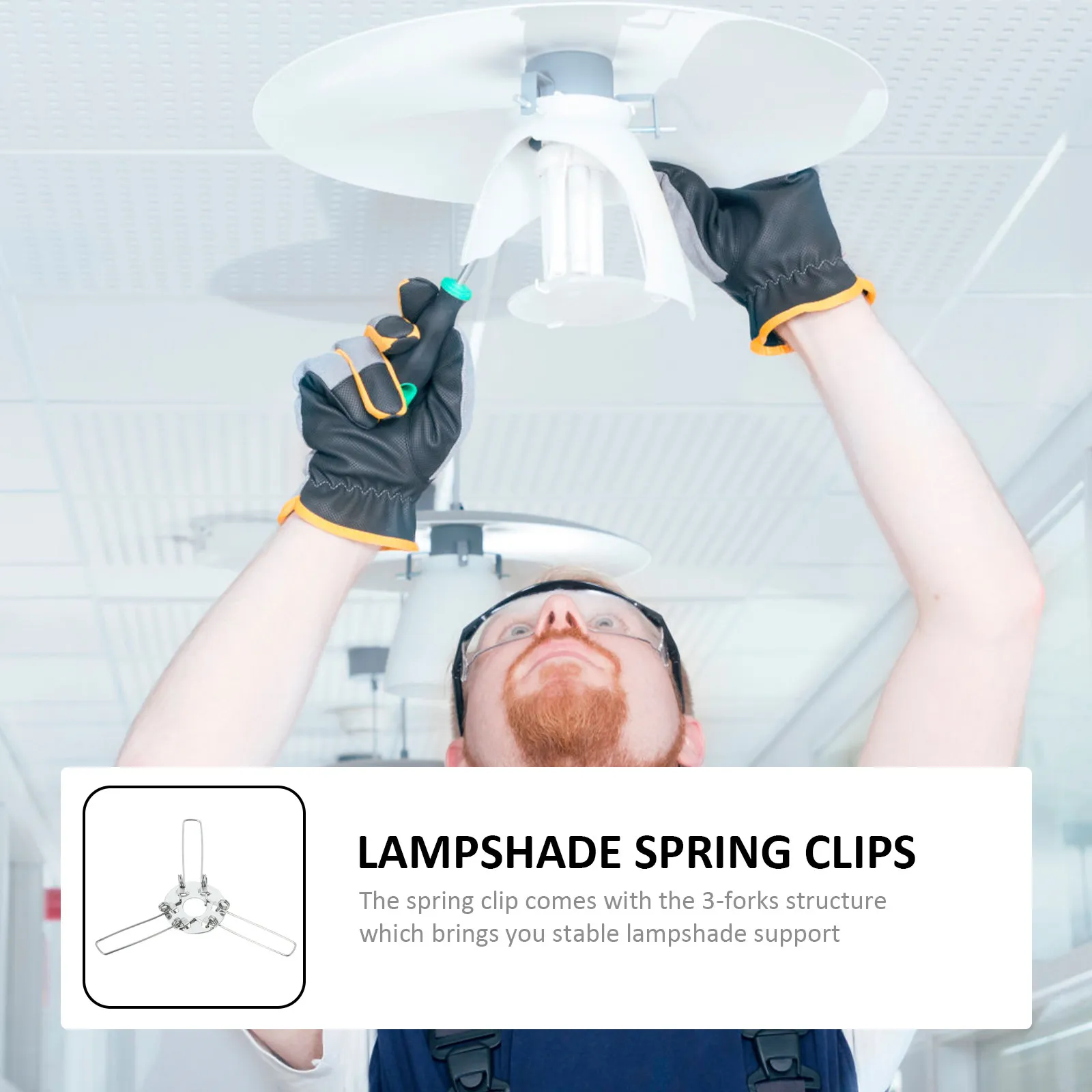 

20 шт. 3-зубчатых пружинных зажимов для абажуров, железные крепежные скобы для потолочных светильников, люстр, настольных ламп, для самостоятельной установки