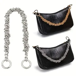 Silver Irregular Shaped Handbag Chain Metal Handle for Shoulder Bag Replacement Bag Parts Metal Chain Bag Accessories