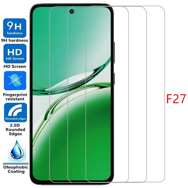 tempered glass for oppo f27 phone case on oppof27 f 27 27f 5g f27case back cover 360 protective opo opp oppa appo opof27 oppf27