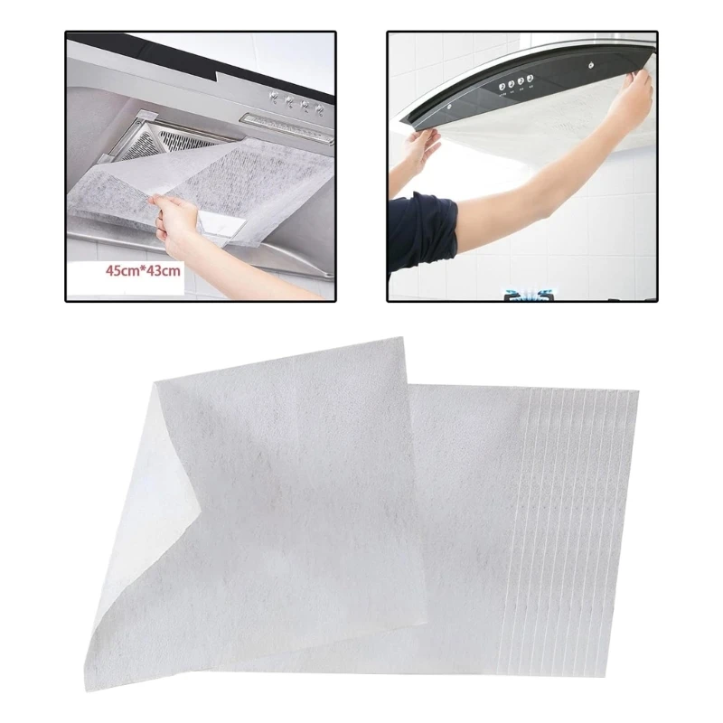 12pcs Absorbent Filter Papers Filter Sheets Ensure a Grease Free Kitchen Environment Lightweight for Home Ranges Hoods