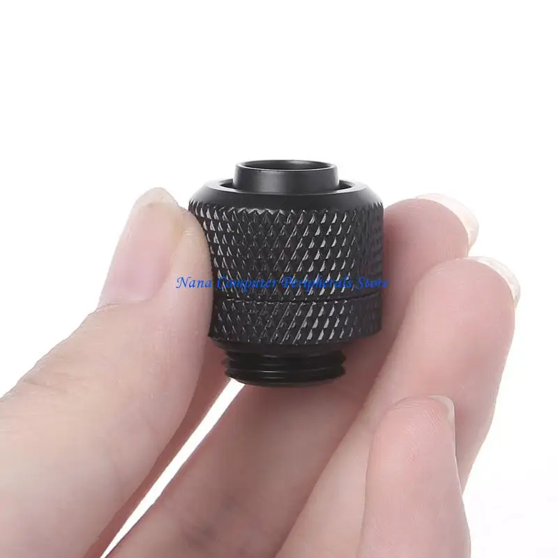 F68C 1Pack 4 to 3 8 2 Compression Fitting for Soft Tubing Water Cooling System Black Silver