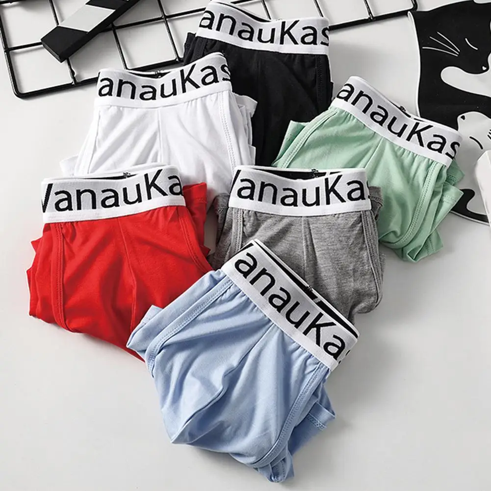 Men Cotton Breathable Boxer Short U-shape Pouch Cotton Underpants Panties Sexy Underwear Boxershorts Trunks Briefs