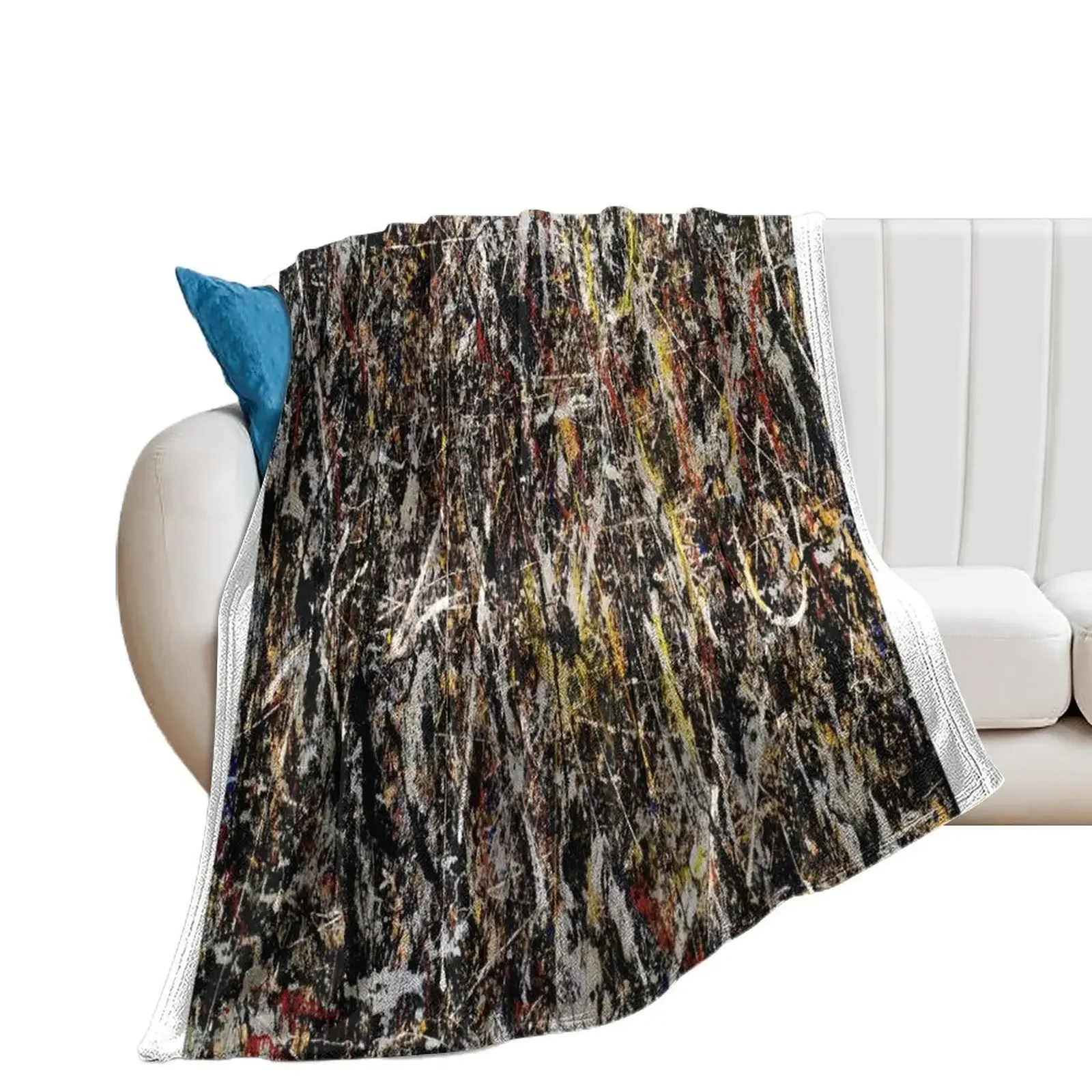 

Alchemy-Jackson Pollock Throw Blanket Luxury Brand Extra Large Throw Hairys halloween Blankets