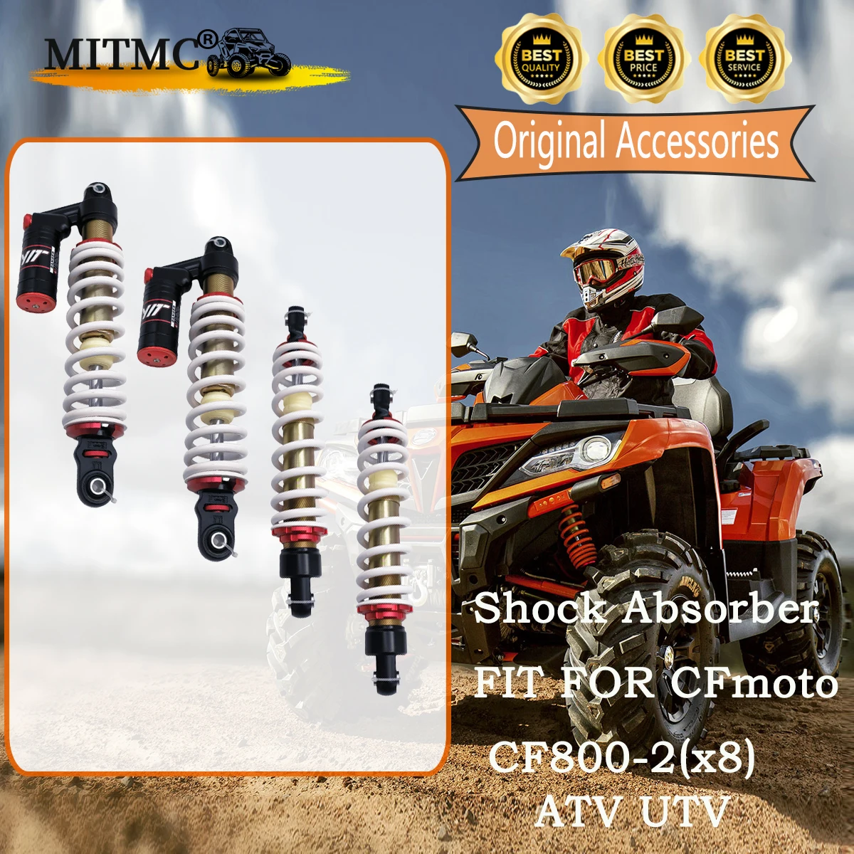 

4PC Original Front Rear Shock Absorber WITH AIR BAG FIT FOR CF cf800-2(x8)part ATV UTV QUAD 7020-051600-30000/7020-061600-30000