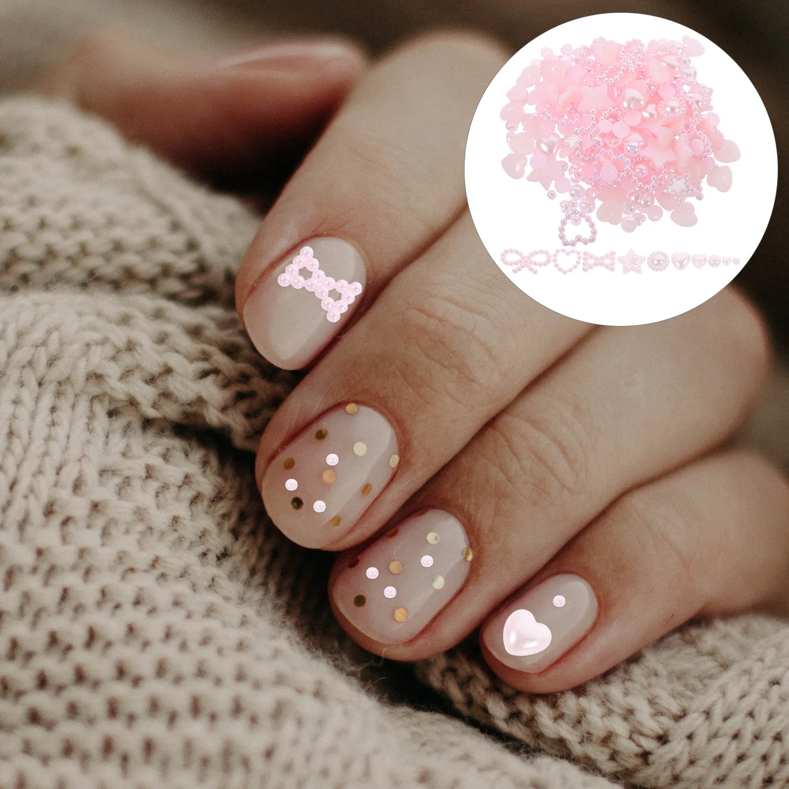 Nail Charms Nail Art Accessories Variety Designs Easy Replace Manicure Decoration for Wedding Party Charms for Nails