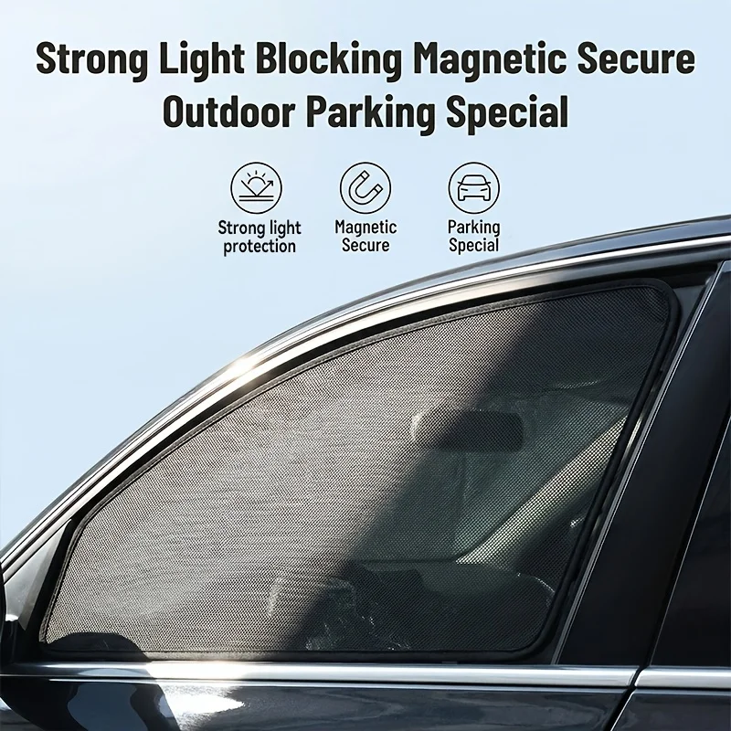 4-piece foldable car sunshade set; effectively blocks sunlight and reduces glare.