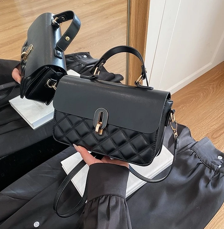 Women's Unique Niche Design Quilted Small Square Bag - Luxury Versatile Handheld, Shoulder & Crossbody Bag