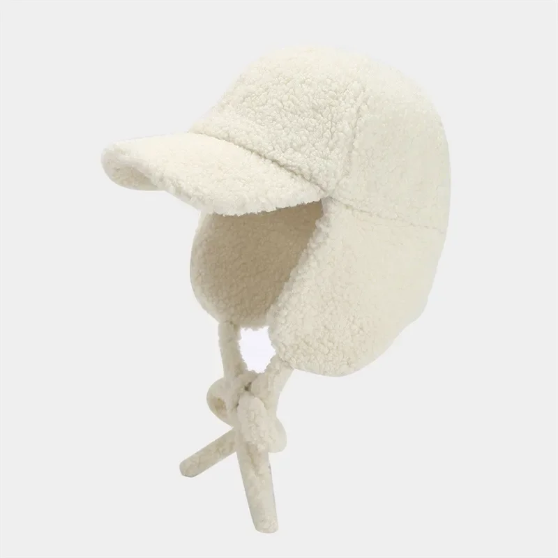 Gorro con orejas sólidas de poliéster para invierno, gorros ajustables para exteriores, gorros de bombardero, gorro cálido para hombres y mujeres 16, 2024