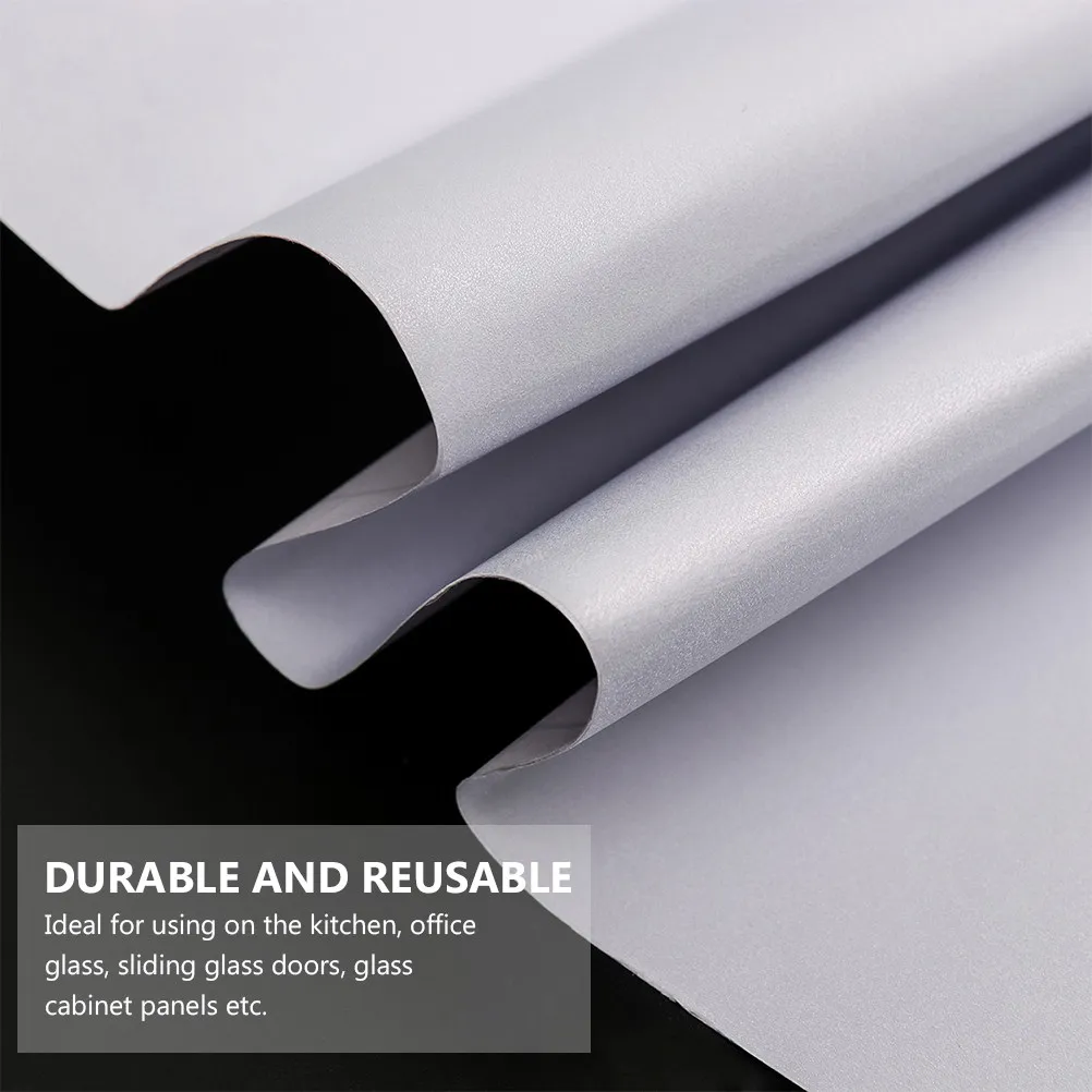 1Pcs Frosted Glass Film X 0.45m Easy Cut Reusable Non-Adhesive Privacy Window Film for Kitchen Office Glass Surfaces