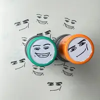 New Prank Trick Engraved Funny Seal Stamp Self-Inking Printing Kids Stamp Creative Novetly Face Memes Seal Clear Stamps