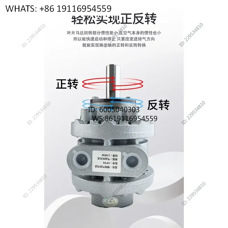 HFV4 Vane Type High Speed Pneumatic Motor HFV6 Explosion Proof Industrial High Power Adjustable Speed Mixing Pump