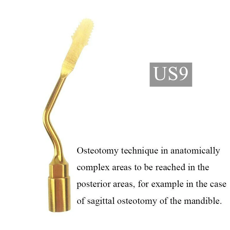 VVDental Dental Piezo Surgery Tips Bone Cutting Sinus Lifting Implant Perio Scaling and Exelcymosis Tips Fit Mectron/Woodpecker