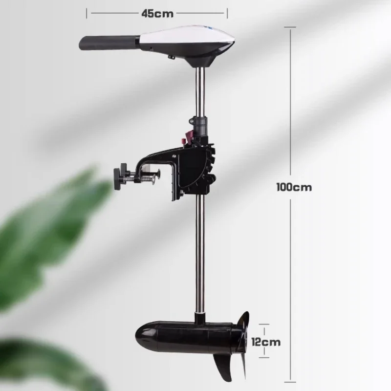 DC12V 34 رطل/44 رطل/54 رطل مقبض تلسكوبي محرك خارجي كهربائي ، المروحة للقوارب القابلة للنفخ ، قوارب الصيد ، قوارب الاعتداء